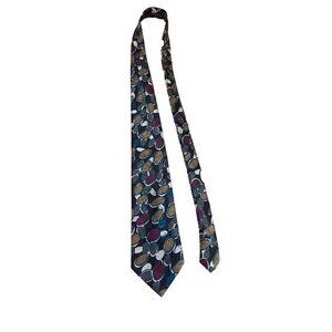 Duke Mens Necktie USA Vintage Necktie Abstract Pebble Print Retro Mod Dad Tie